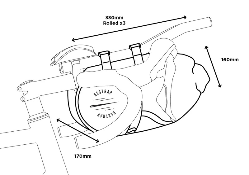 Restrap Race Aero Bar Bag 7L in Black-10