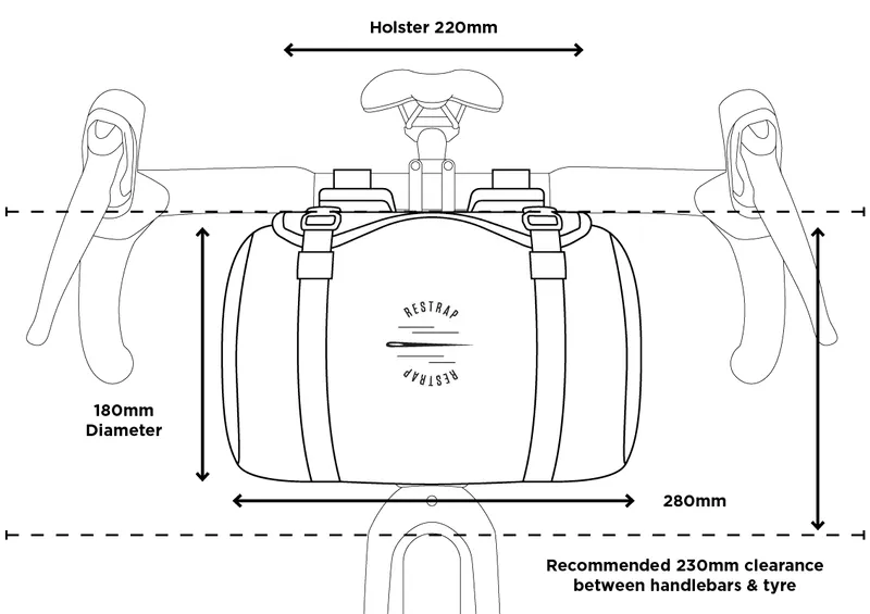 Restrap Race Bar Bag 7L in Black-11