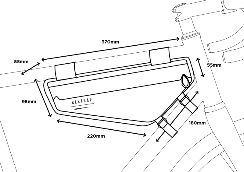 Restrap Race Frame Bag 3L - Small in Black-8