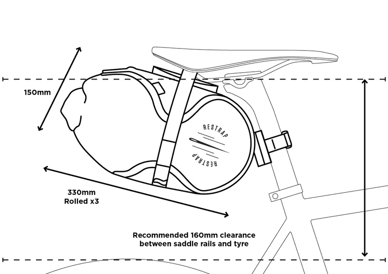 Restrap Race Saddle Bag 7L in Black-10