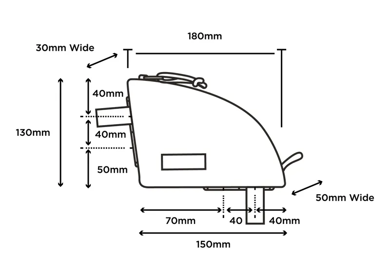 Restrap Rear Top Tube 0.8L Bag in Black-9