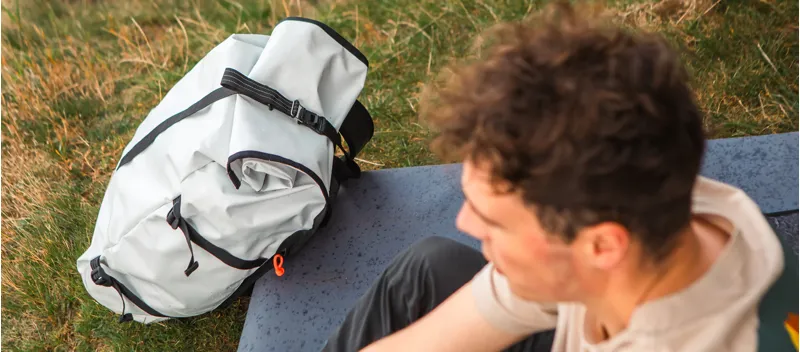 Restrap Rolltop Backpack 40L in White-10