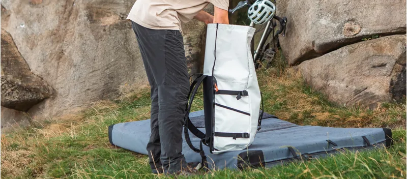 Restrap Rolltop Backpack 40L in White-11