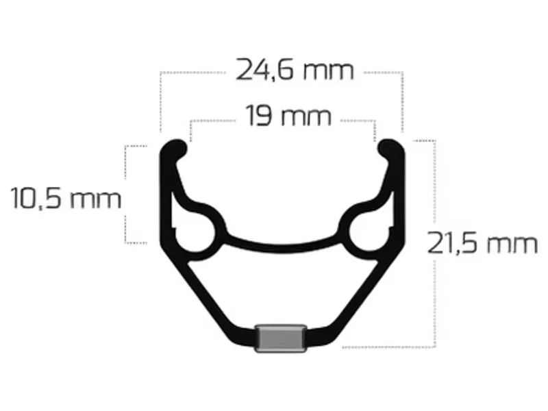 Ryde Zac 2000 26 inch Single Eyelet Aluminium Rim in Black-1