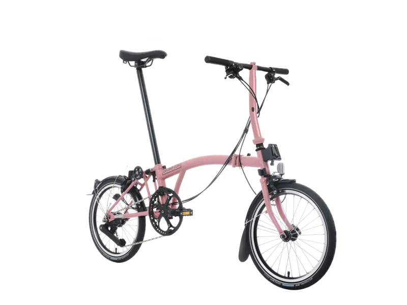 Brompton C Line 12-Speed Folding Bike 2025 in Flamingo Pink-7