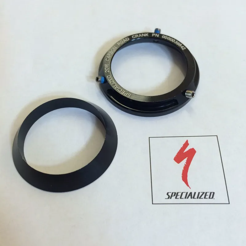 Specialized CRK SUB MY17-20 S-WORKS CARBON CRANK ROAD NDS CONICAL BEARING SPACER and PRELOAD ADJUSTMENT RING in Black