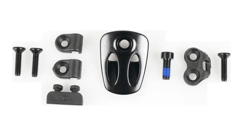Specialized CBG MY16-18 ALLOY FSR CBG KIT 1-BOLT 5MM CLIP 2 PCS. / 2-BOLT 5MM CLIP 1 PCS. / ALLOY DOWNTUBE EXIT PORT HOOD SCOOP 1 PCS. in Black