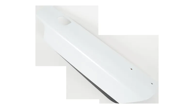 Specialized ELE COVER VADO/COMO GEN.1 BATTERY COVER - GLOSS METALLIC WHITE SILVER / GLOSS BLACK DECAL in Gloss Metallic White Silver/Black