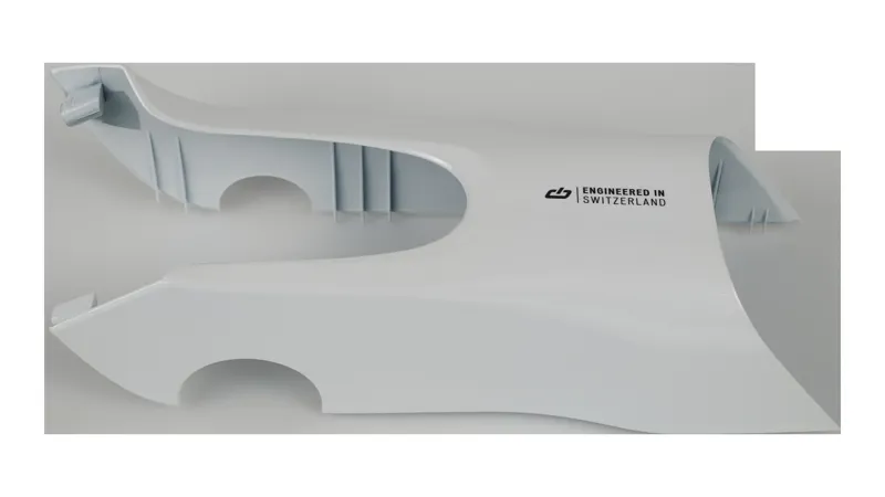 Specialized ELE COVER VADO/COMO GEN.1 TOP MOTOR COVER - GLOSS METALLIC WHITE SILVER in Gloss Metallic White Silver/Black