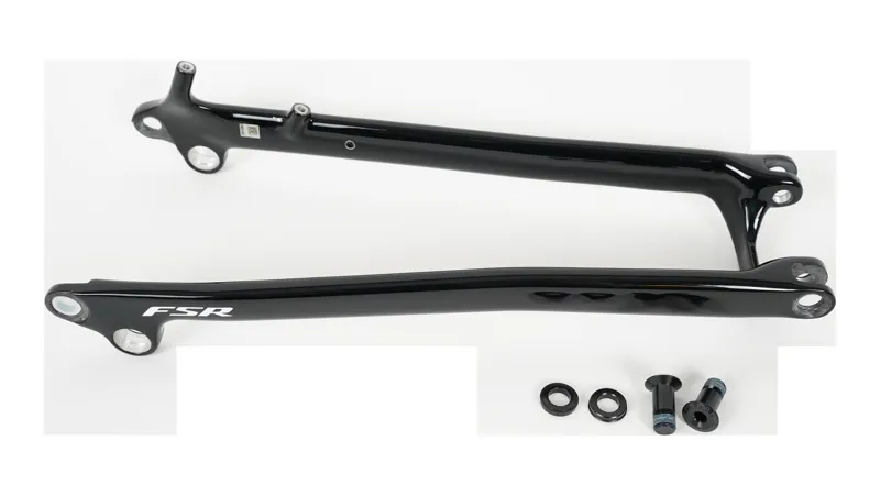 Specialized STS MY20 SJ FSR J1 CARBON SEATSTAY CLEVIS TYPE 12X148MM - GLOSS BLACK/WHITE in Gloss Black/White