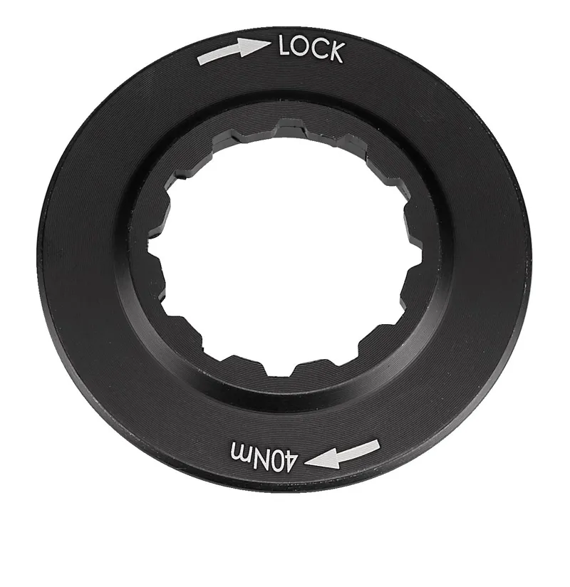 Specialized BRK CENTERLOCK DISC BRAKE ROTOR LOCKRING INTERNAL SPLINE 24TPI 26MM ID X 44MM OD ALLOY in Black