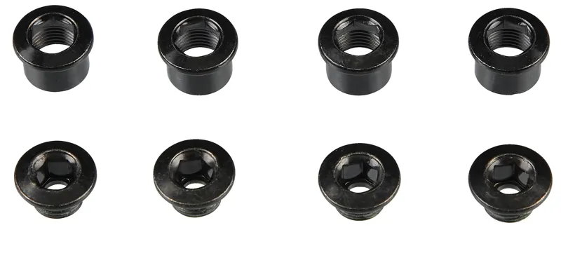 Specialized BLT CHAINRING BOLTS and NUTS FOR GATES BELT DRIVE CHAINRING 5MM HEX HEAD M8X0.75PX4.5MM STEEL 4 PCS in Black