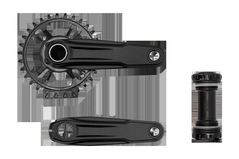 Specialized CRK KIDS 2-PIECE 140MM CRANKSET ALLOY 24MM SPINDLE 30T DIRECT MOUNT SINGLE SPD 52.65MM CL W/ BB in Black