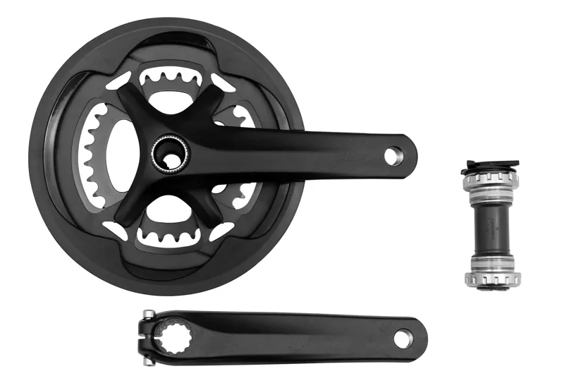 Specialized CRK SUB-COMPACT 165MM CRANKSET ALLOY BSA 24MM SPINDLE 4-BOLT 110/80MM BCD 48/32T RINGS 2X11-SPD W/ BB AND CG in Black
