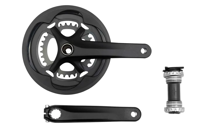 Specialized CRK SUB-COMPACT 175MM CRANKSET ALLOY BSA 24MM SPINDLE 4-BOLT 110/80MM BCD 48/32T RINGS 2X11-SPD W/ BB AND CG in Black
