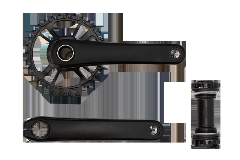 Specialized CRK PW 2-PIECE 175MM CRANKSET ALLOY BSA 24MM SPINDLE DM 32T RING 1X 52.7MM CL W/ BB in Black