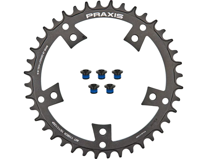 Specialized Chr Turbo 40T 11/12-SPD 5-BOLT 110 Bcd 1X Ring Narrow Wide Alloy W/ Chainring Bolts Praxis