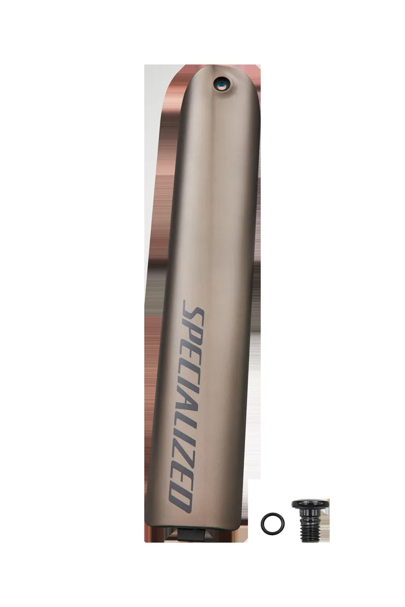 Specialized ELE COVER MY26 LEVO 4 ALLOY FRAME BATTERY COVER W/ BOLT - GUN/OBSD in Satin Gunmetal/Obsidian