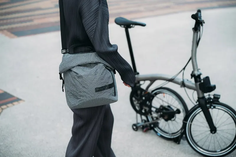 Brompton Electric T Line 4-Speed Folding Bike 2026 in Blasted Titanium-7