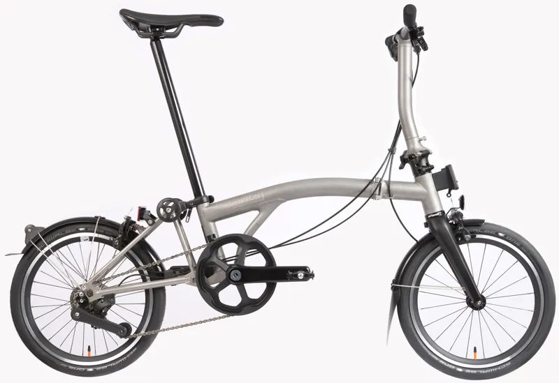 Balfes Bikes Brompton T Line 4-Speed Folding Bike 2026 in Blasted Titanium | Free postage over £30, £10 off first order, price match & 0% finance.