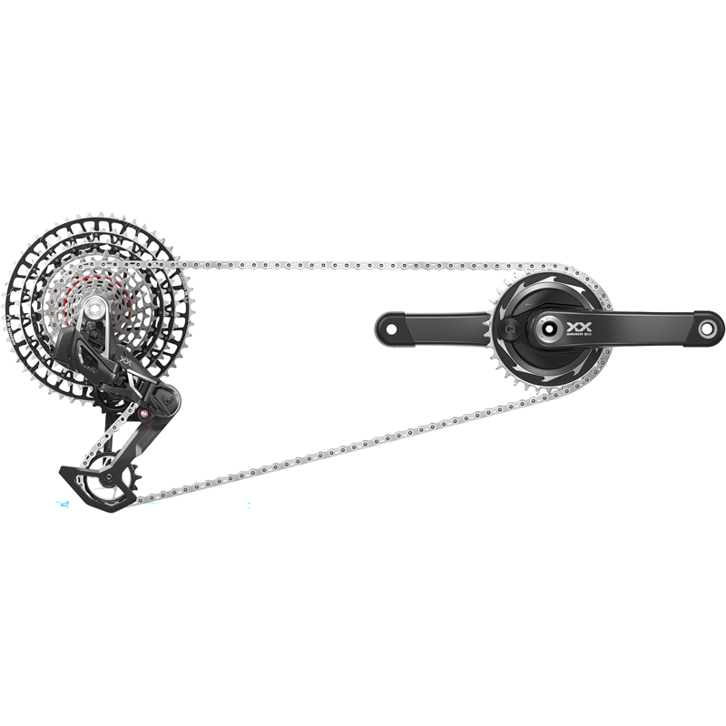 Balfes Bikes Sram SRAM XX SL T-Type Eagle AXS USB-C Transmission Powermeter Groupset | Free postage over £30, £10 off first order, price match & 0% finance.