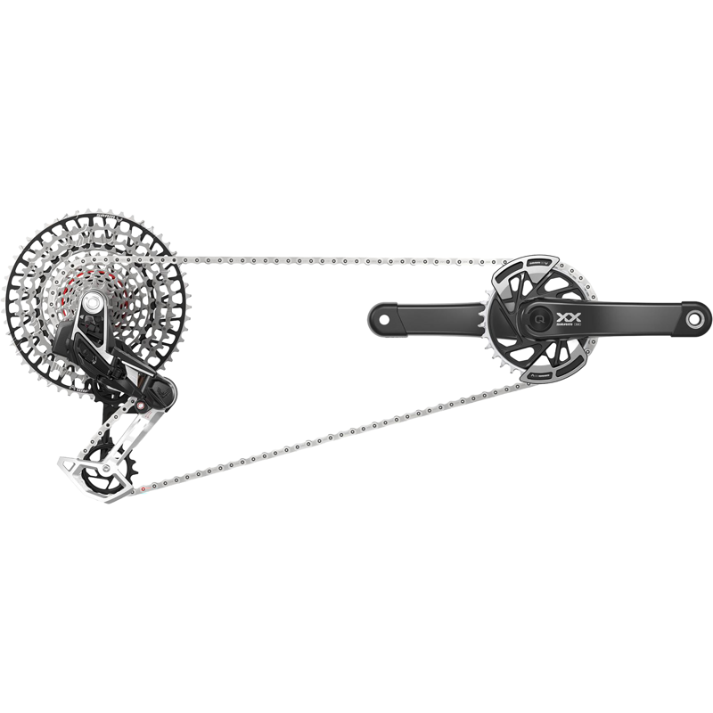 Balfes Bikes Sram SRAM XX T-Type Eagle AXS USB-C Transmission Wide Powermeter Groupset | Free postage over £30, £10 off first order, price match & 0% finance.