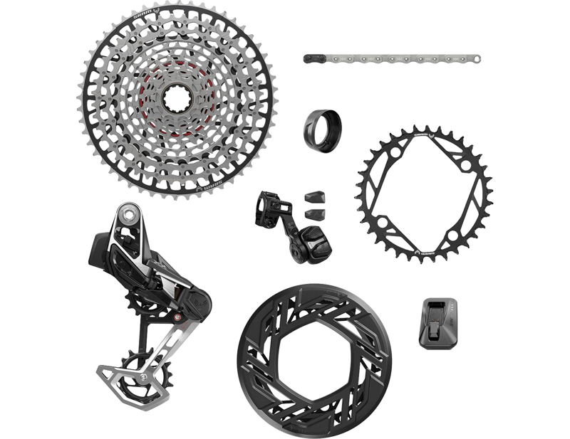 SRAM XX T-Type Eagle AXS USB-C E-MTB 104BCD Transmission Groupset - Cranks Not Included 