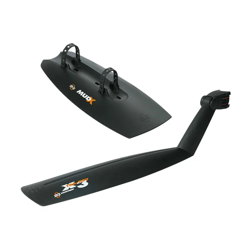 SKS Mud-X and X-Tra-Dry 26 inch Dirtboard Mudguard Set in Black 