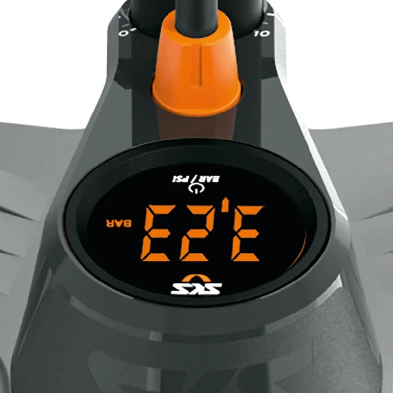 SKS Air-X-Plorer Digi 10.0 Floor Pump in Black/Orange-2