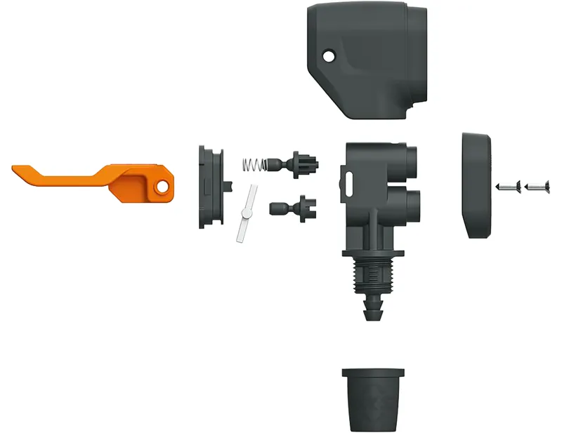 SKS Multivalve Easy Head in Black/Orange-1