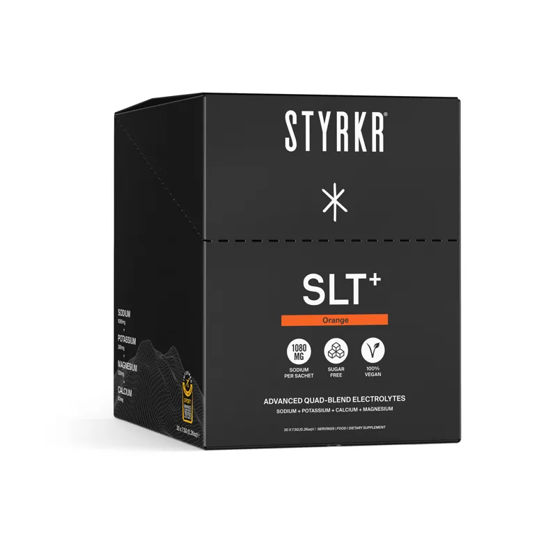 STYRKR SLT+ Orange Quad-Blend Daily Hydration 30 Pack in Black-1