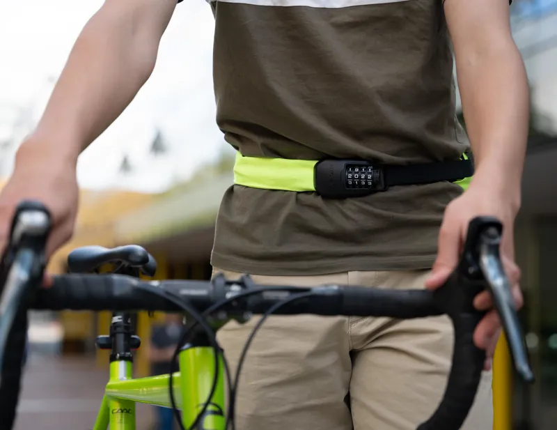 Hiplok Spin Wearable 6mm Chain lock in Neon Yellow-5