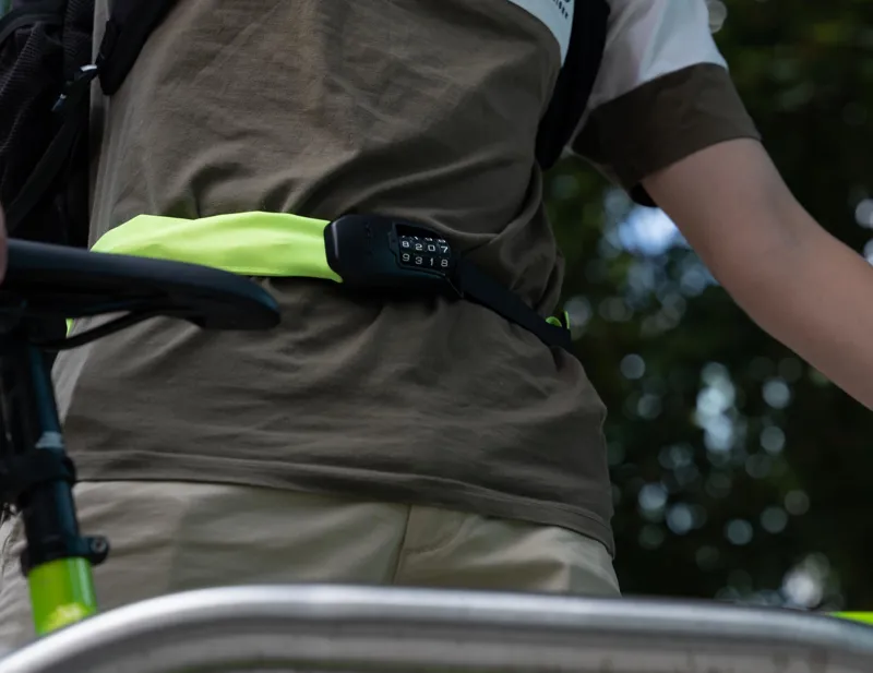 Hiplok Spin Wearable 6mm Chain lock in Neon Yellow-12