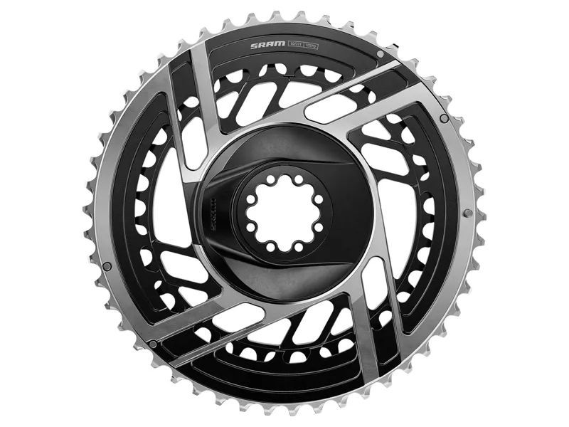 SRAM Chain Ring Road 48/35T DM Kit Non-Power Red E1 in Black/Silver