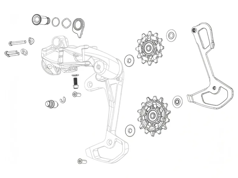 Balfes Bikes Sram SRAM Rear Derailleur Outer Link Kit E1 Vanity Cover With Bushings | Free postage over £30, £10 off first order, price match & 0% finance.