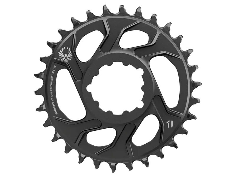 SRAM X-Sync 2 Eagle Chain Ring 30T Direct Mount 6mm Offset Steel in Black