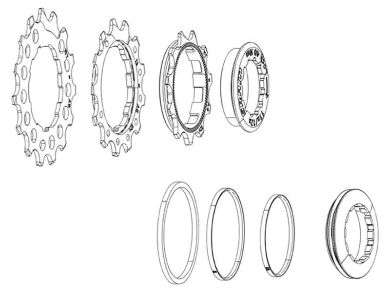 SRAM XS-1270 Eagle Replaceable Cogs 10T-18T Including Spacer