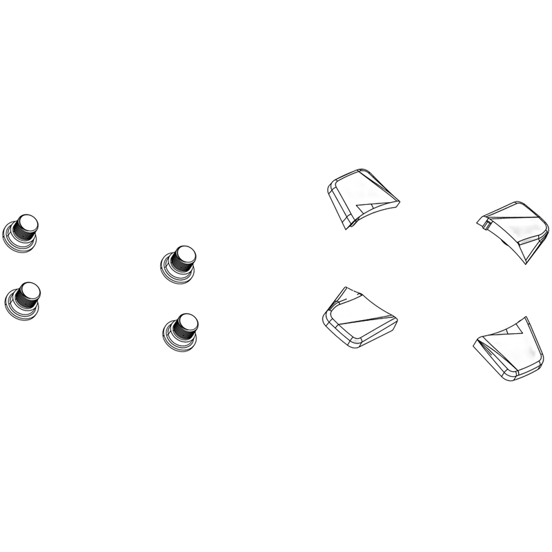 Balfes Bikes Sram SRAM Chainring Bolt Kit - M8x6.5x3.4 Including Bolt Covers - Qty 4 | Free postage over £30, £10 off first order, price match & 0% finance.