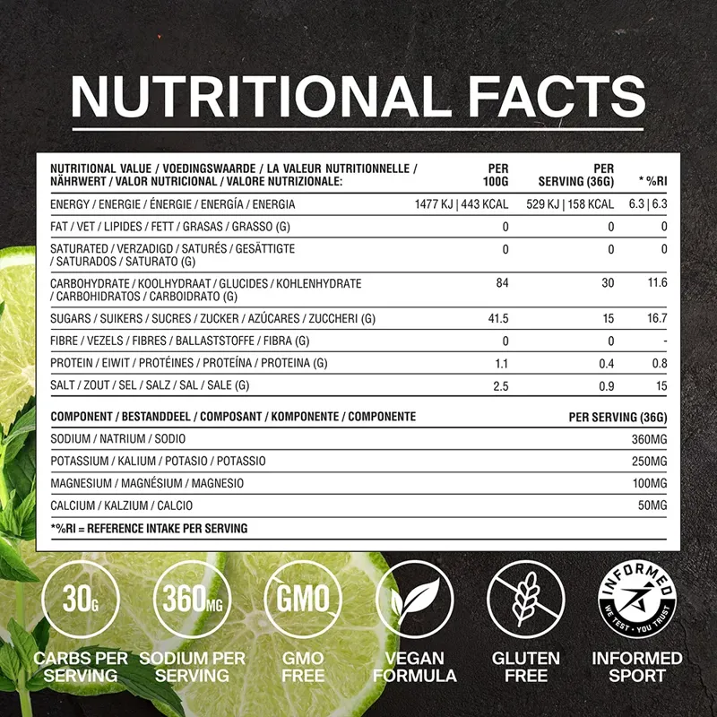 STYRKR Mix+ Energy Drink Medium 537g in Lime and Mint-1