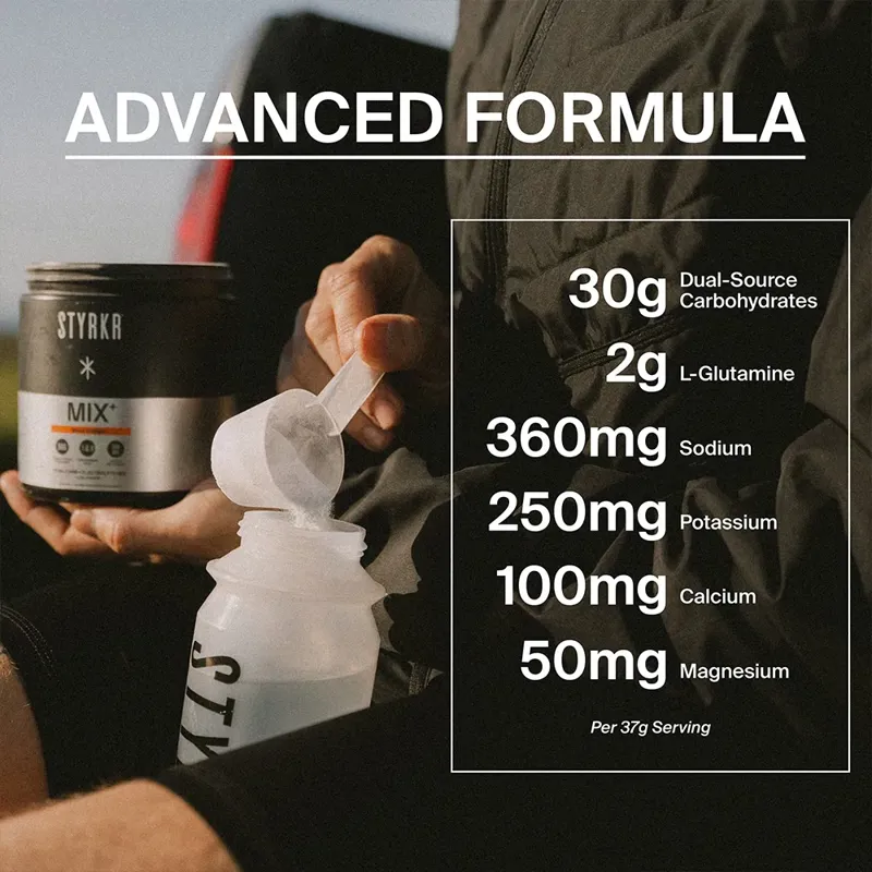 STYRKR Mix+ Energy Drink Medium 555g in Blood Orange-3