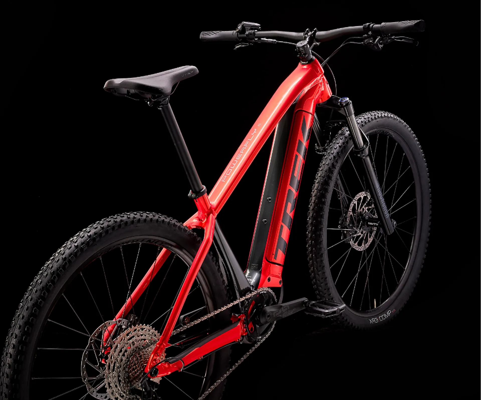 Trek Powerfly Gen Electric Mountain Bike 2023 in Lava Red and Grey