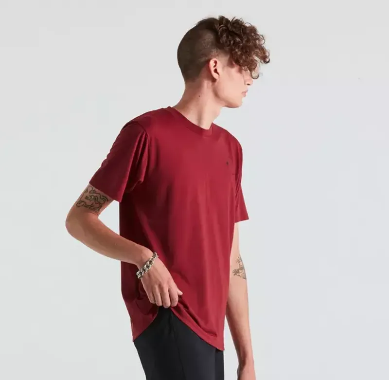 Specialized Stoke Short Sleeve T- Shirt in Maroon