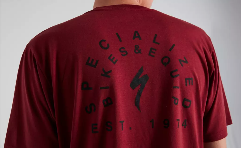 Specialized Stoke Short Sleeve T- Shirt in Maroon-2