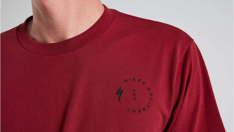 Specialized Stoke Short Sleeve T- Shirt in Maroon-3