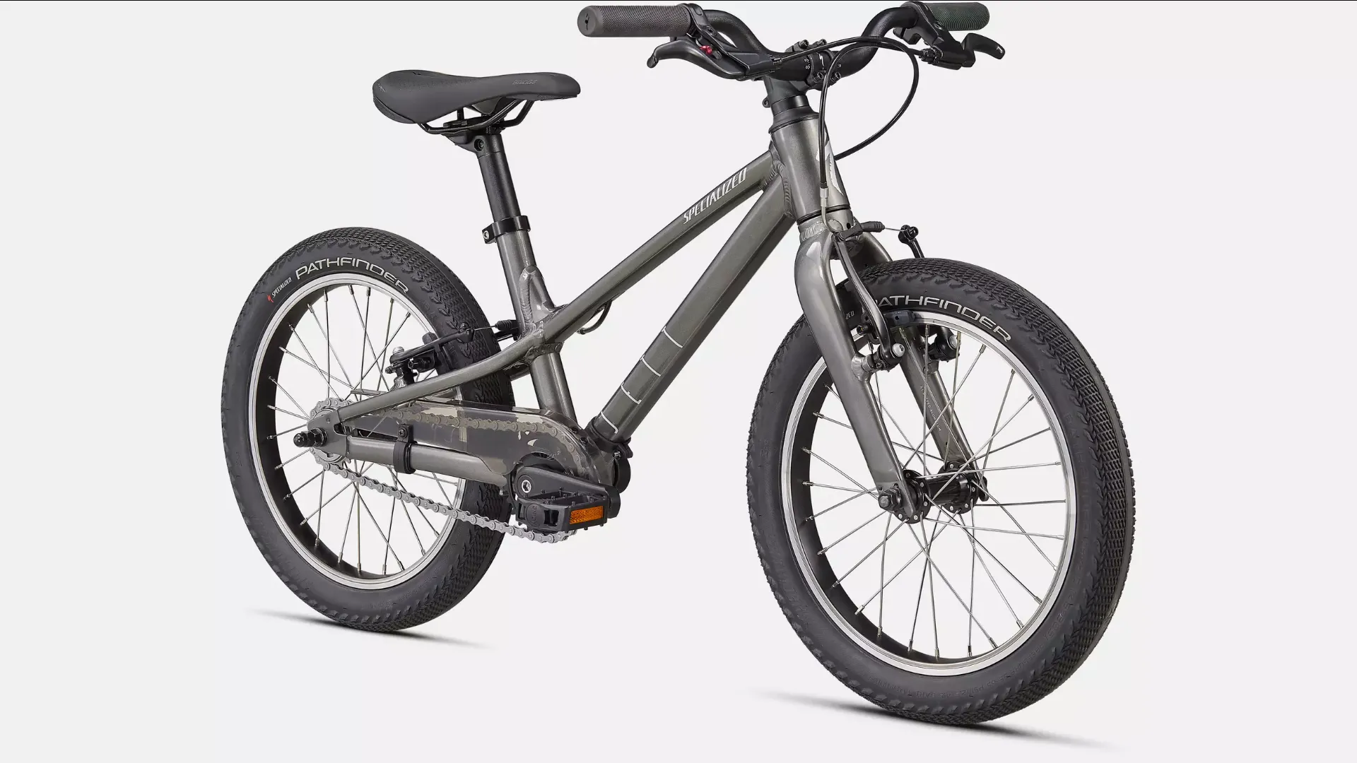 SPECIALIZED スペシャライズド　JETT 子供用16インチ グレー Specialized Jett 16 inch Kids Bike 2024 in Gloss Smoke and Flake