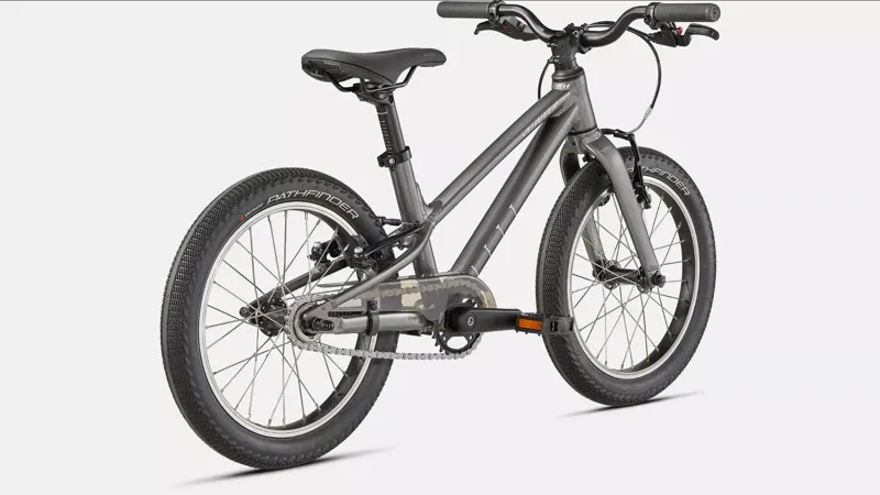 Specialized Jett 16 inch Kids Bike 2024 in Gloss Smoke and Flake Silver-2