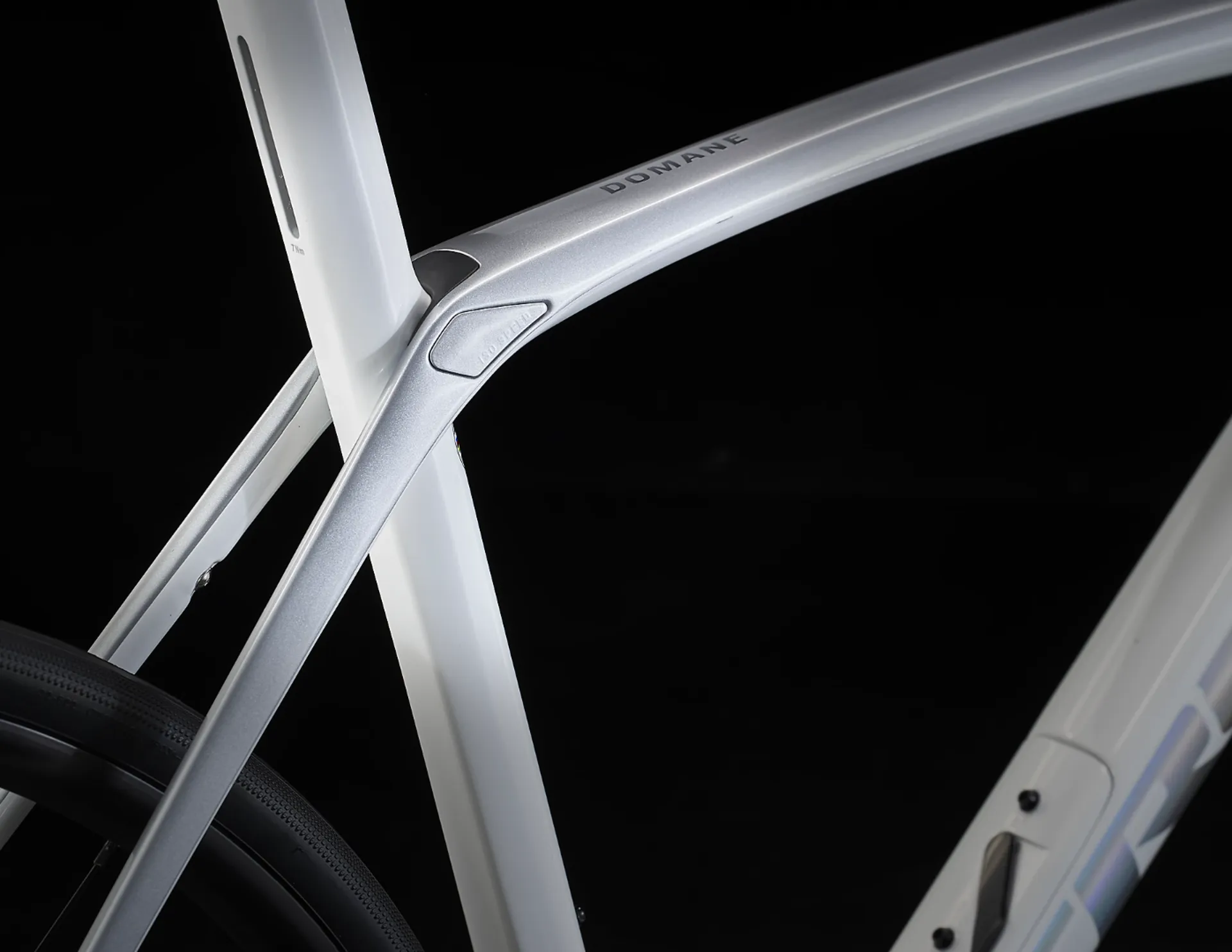 Trek Domane SL 5 Gen 3 Disc Carbon Road Bike 2023 in White and