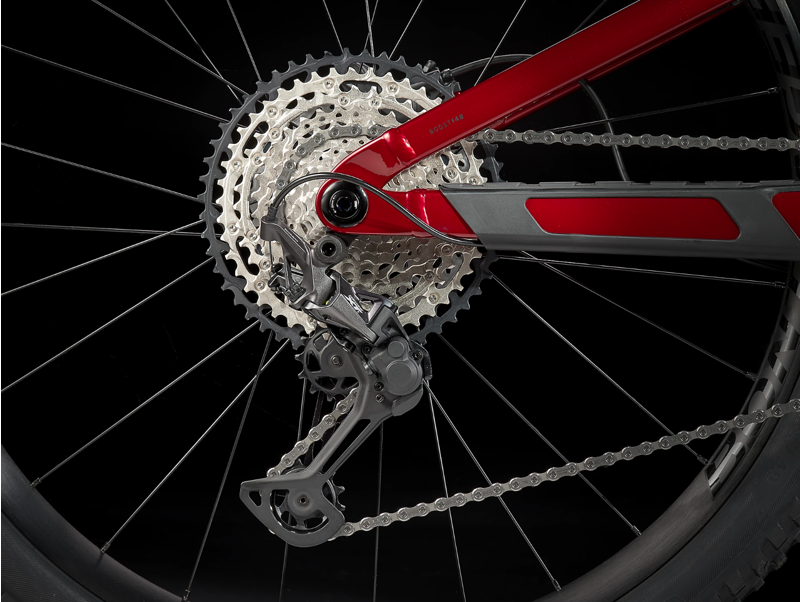 Trek Top Fuel 8 XT Full Suspension Mountain Bike 2022 in Red-5