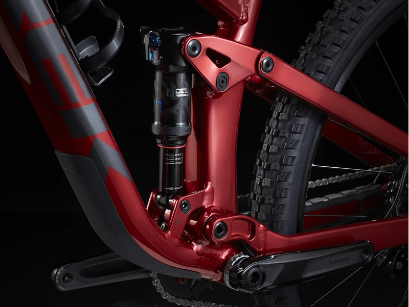 Trek Top Fuel 8 XT Full Suspension Mountain Bike 2022 in Red-4