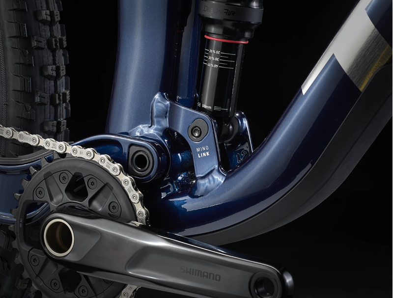 Trek Top Fuel 8 XT Full Suspension Mountain Bike 2024 in Blue-6